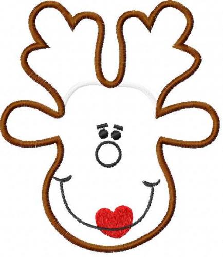 More information about "Deer hot placemat free embroidery design"