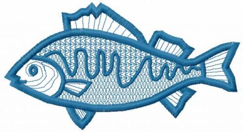 More information about "King fish applique free embroidery design"