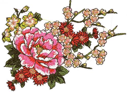 More information about "Flowers photo stitch free embroidery design 46"