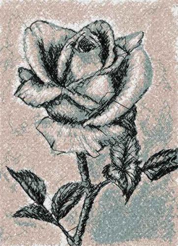 More information about "Grey rose photo stitch free embroidery design"