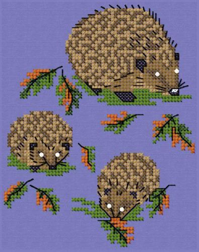 More information about "Hedgehog free cross stitch pattern"