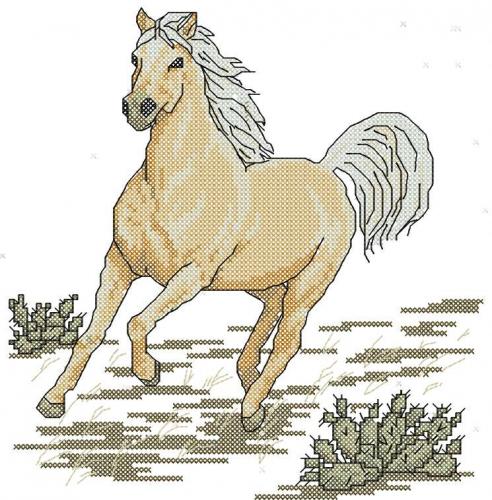 More information about "Horse cross stitch free embroidery design 14"