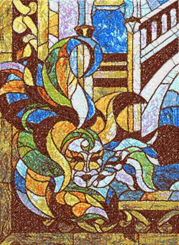 More information about "Stained-glass window photo stitch free embroidery design"