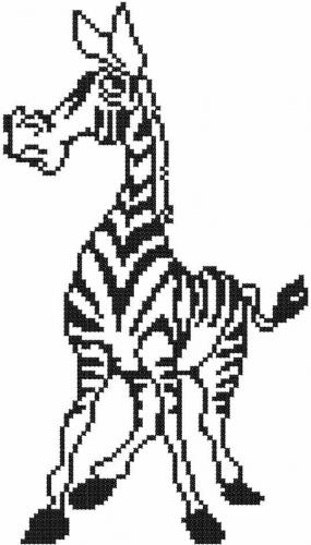More information about "Zebra free embroidery design 4"