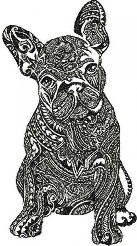 More information about "Bulldog photo stitch free embroidery design 7"