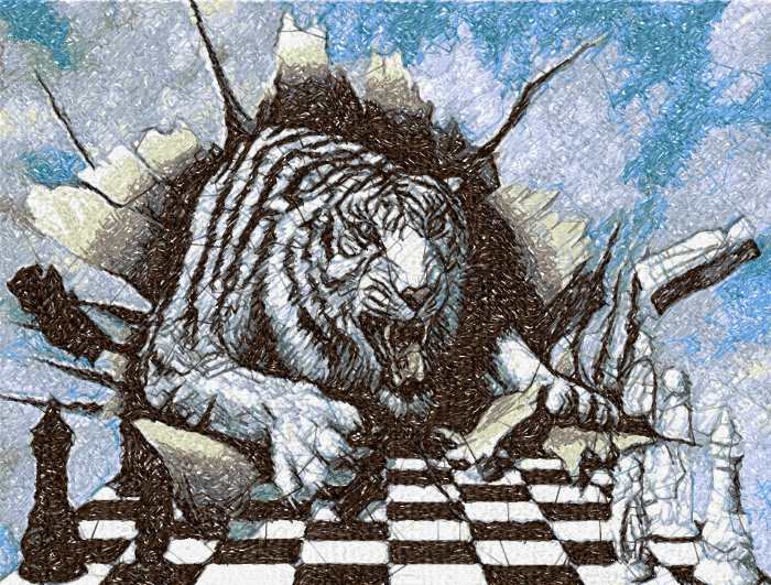 Chess photo stitch free machine embroidery design