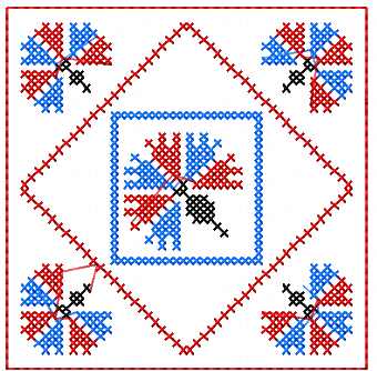 Cross stitch decoration free embroidery design 7