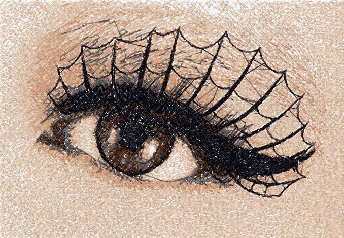 Eye photo stitch free machine embroidery design 3