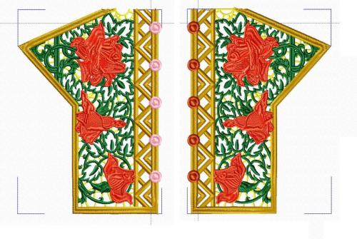 More information about "Flower lace decoration free machine embroidery design"
