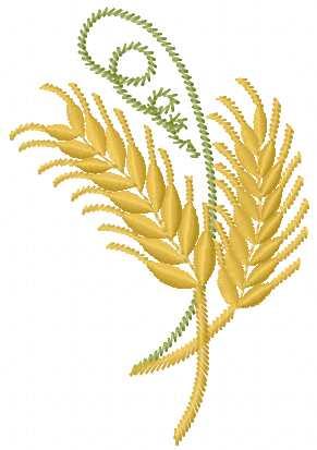 More information about "Gold wheat free machine embroidery design"