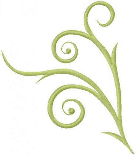 More information about "Green swirl decoration free embroidery design"