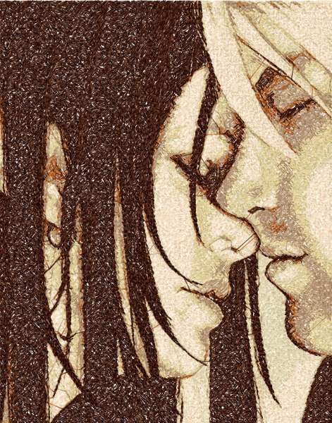 Lovers photo stitch free machine embroidery design