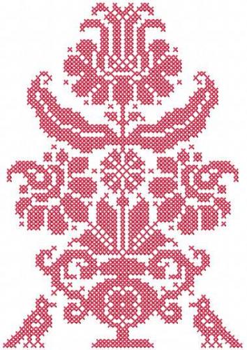 More information about "Red flower decoration free embroidery design 11"