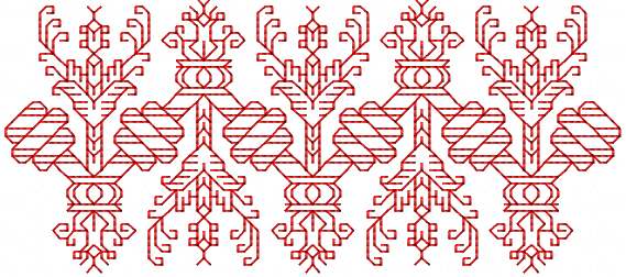 Redwork decoration free embroidery design 7