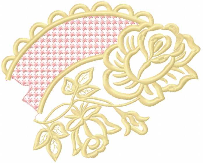 Rose decoration free embroidery design 16