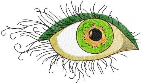 More information about "Woman's eye modern free machine embroidery design"