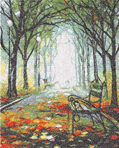 More information about "Autumn park photo stitch free embroidery design"