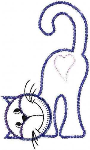 More information about "Cat applique free embroidery design 2"