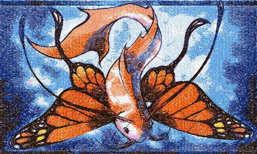 More information about "Fish butterfly photo stitch free embroidery design"