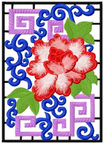 More information about "Flower panel free machine embroidery design"