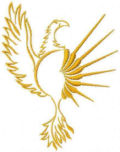 More information about "Gold tribal eagle free embroidery design"