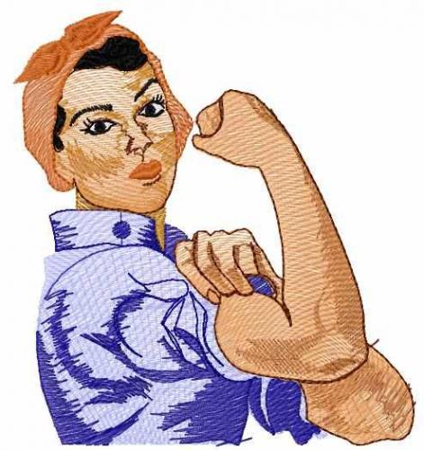 More information about "Power woman free machine embroidery design"