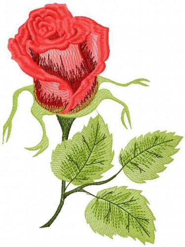 Red rose free machine embroidery design - Flowers - Machine embroidery ...