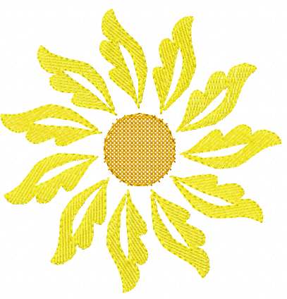 Sunflower decor free machine embroidery design