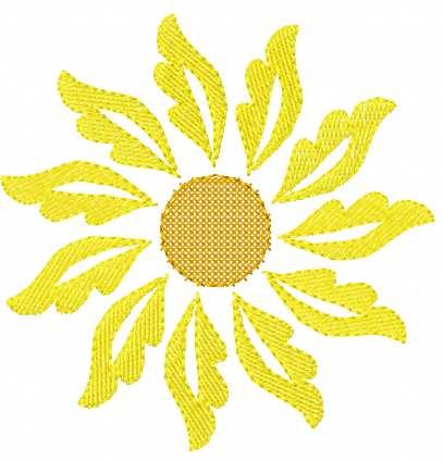 More information about "Sunflower decor free machine embroidery design"