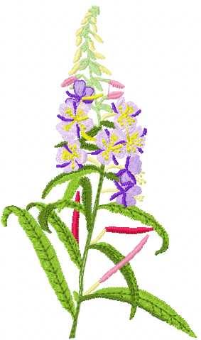 More information about "Violet flowers free machine embroidery design 3"