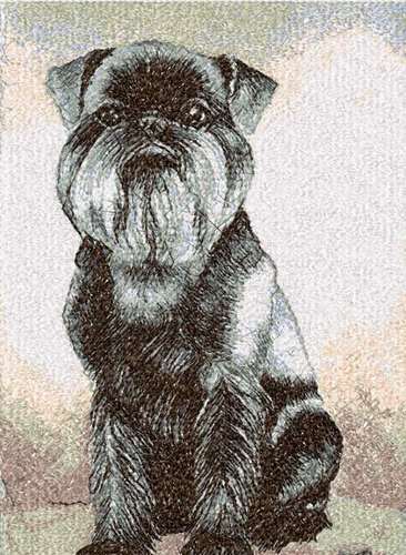 More information about "Griffin dog photo stitch free embroidery design"