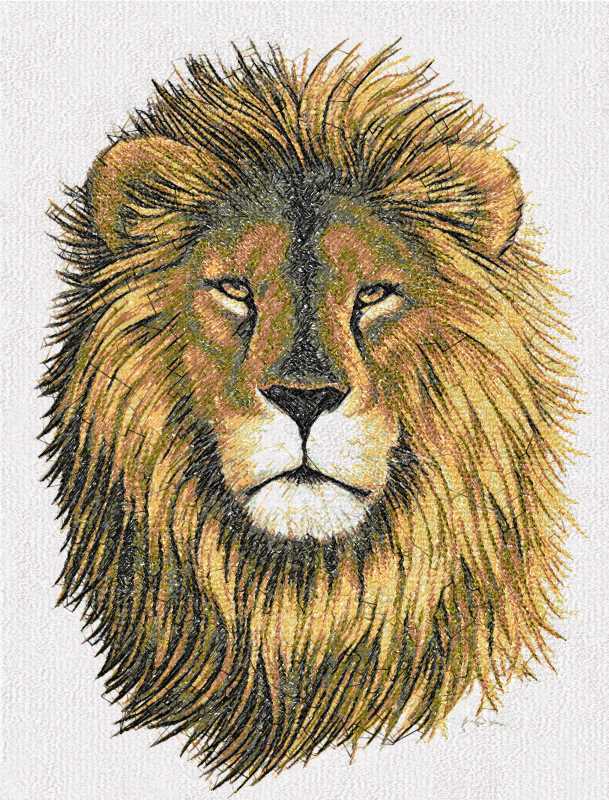 Lions photo stitch free embroidery design 15 Free embroidery designs