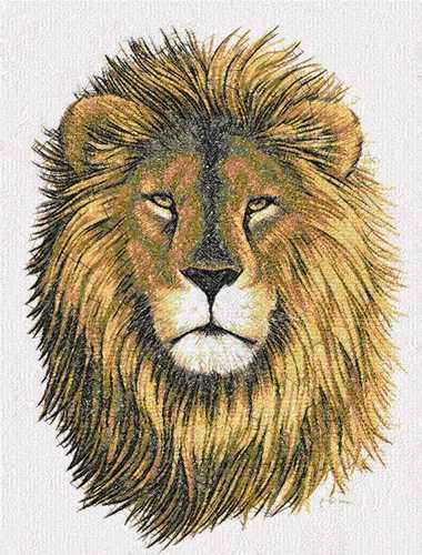 More information about "Lions photo stitch free embroidery design 15"