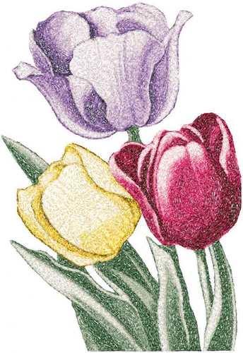 More information about "Tulip photo stitch free embroidery design 12"
