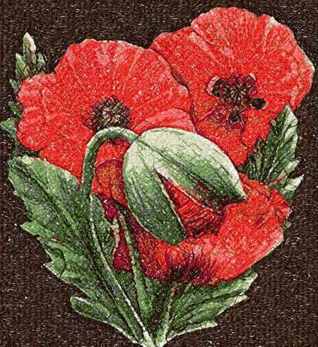 More information about "Tulips at black photo stitch free embroidery design"