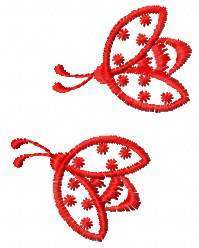 More information about "Two ladybugs free embroidery design"
