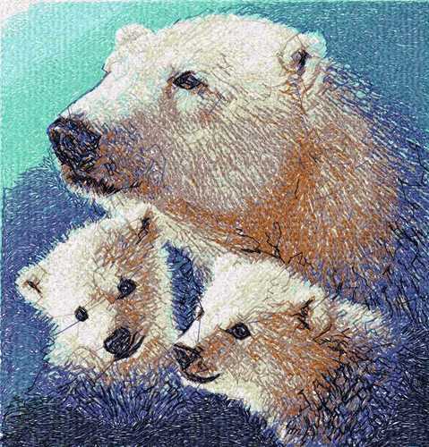 More information about "White bear photo stitch free embroidery design"