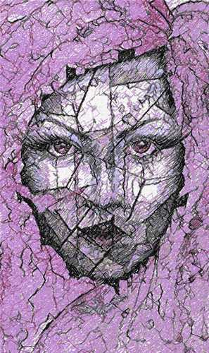 More information about "Abstract woman face photo stitch free embroidery design 2"