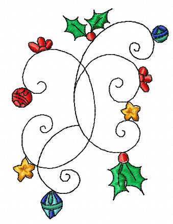 More information about "Winter decoration free embroidery design 5"