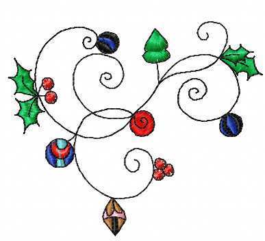 More information about "Winter decoration free embroidery design 6"