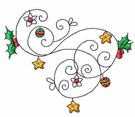More information about "Winter decoration free embroidery design 7"