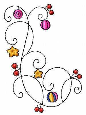 More information about "Winter decoration free embroidery design 8"