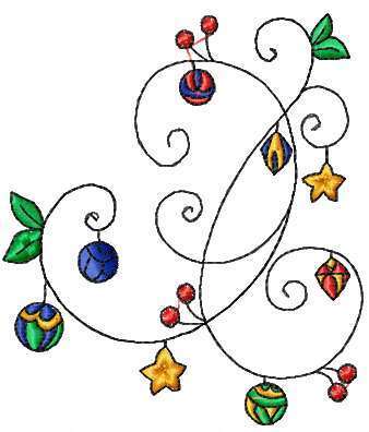 More information about "Winter decoration free embroidery design 9"