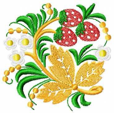 More information about "Strawberry ornament free embroidery design"