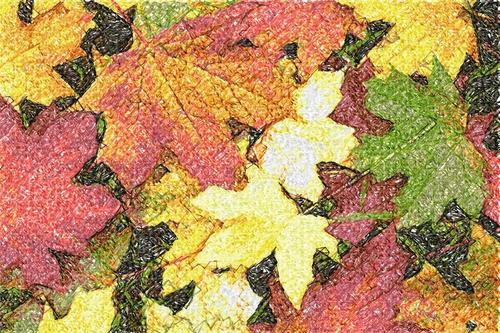 More information about "Autumn leaves photo stitch free embroidery design"