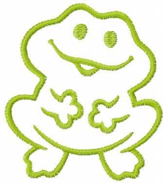 More information about "Frog applique free embroidery design 2"