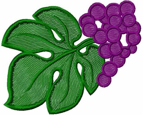 More information about "Grape and leaf free embroidery design"