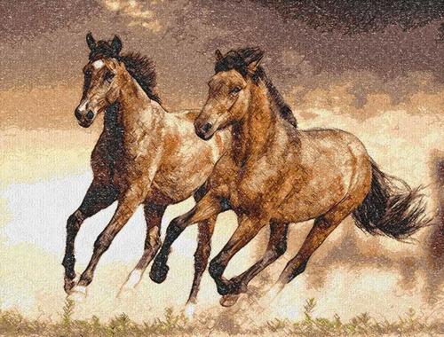 More information about "Two horses photo stitch free embroidery design"