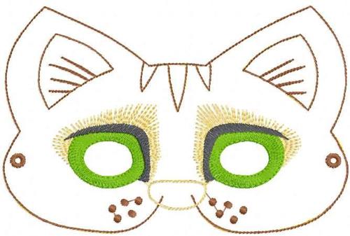 More information about "Cat mask applique free embroidery design"