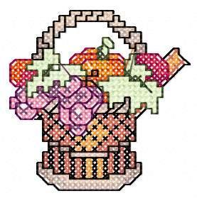 More information about "Food basket cross stitch free embroidery design"